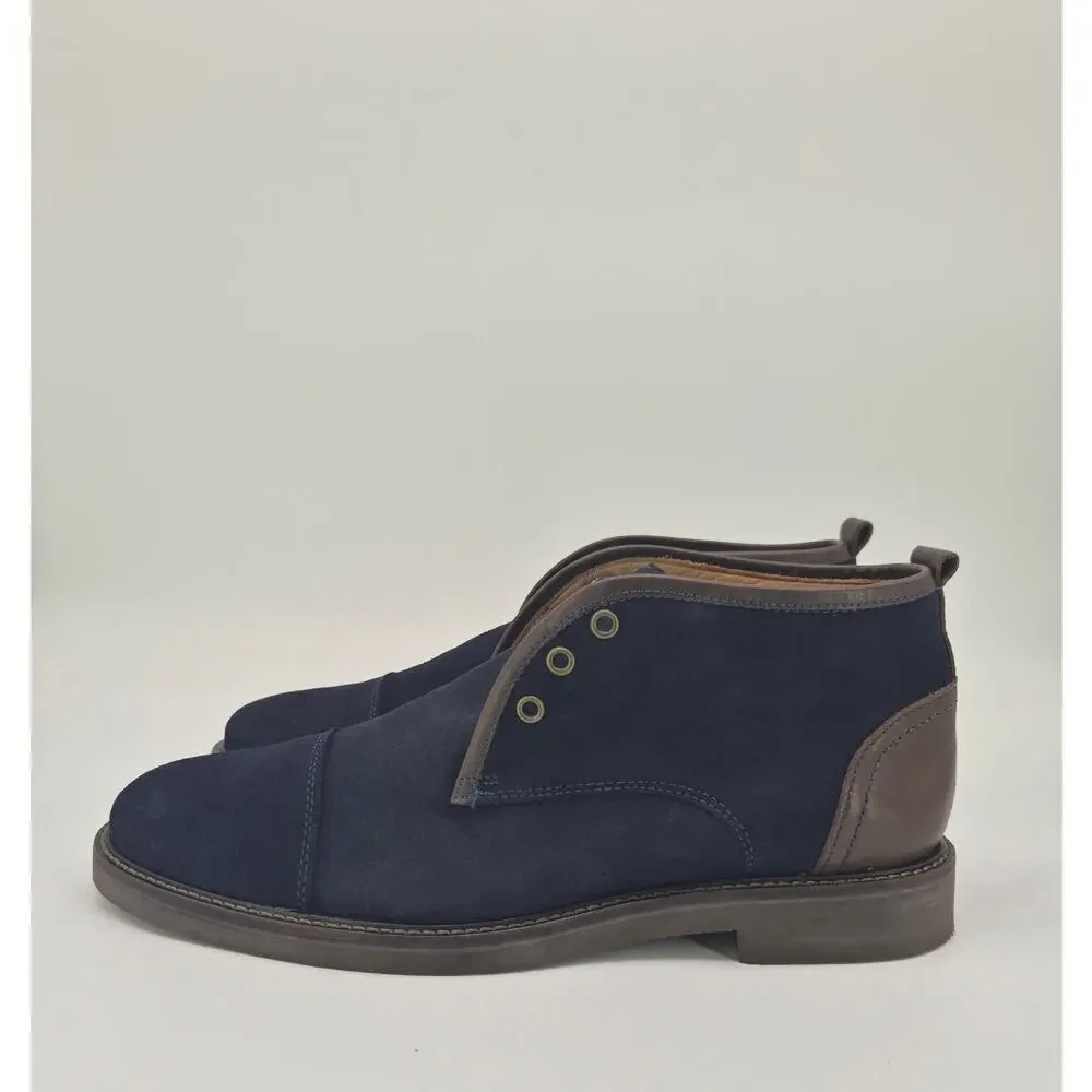 Marc Joseph New York Chukka Boots Men’s Size 41 Navy Brown Suede Leather